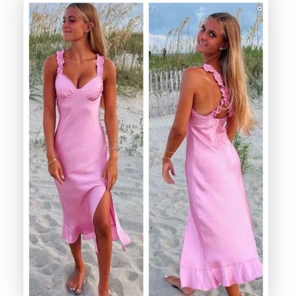 ASTR the label Revolve
Criss Cross Pink ruffle midi dress $145